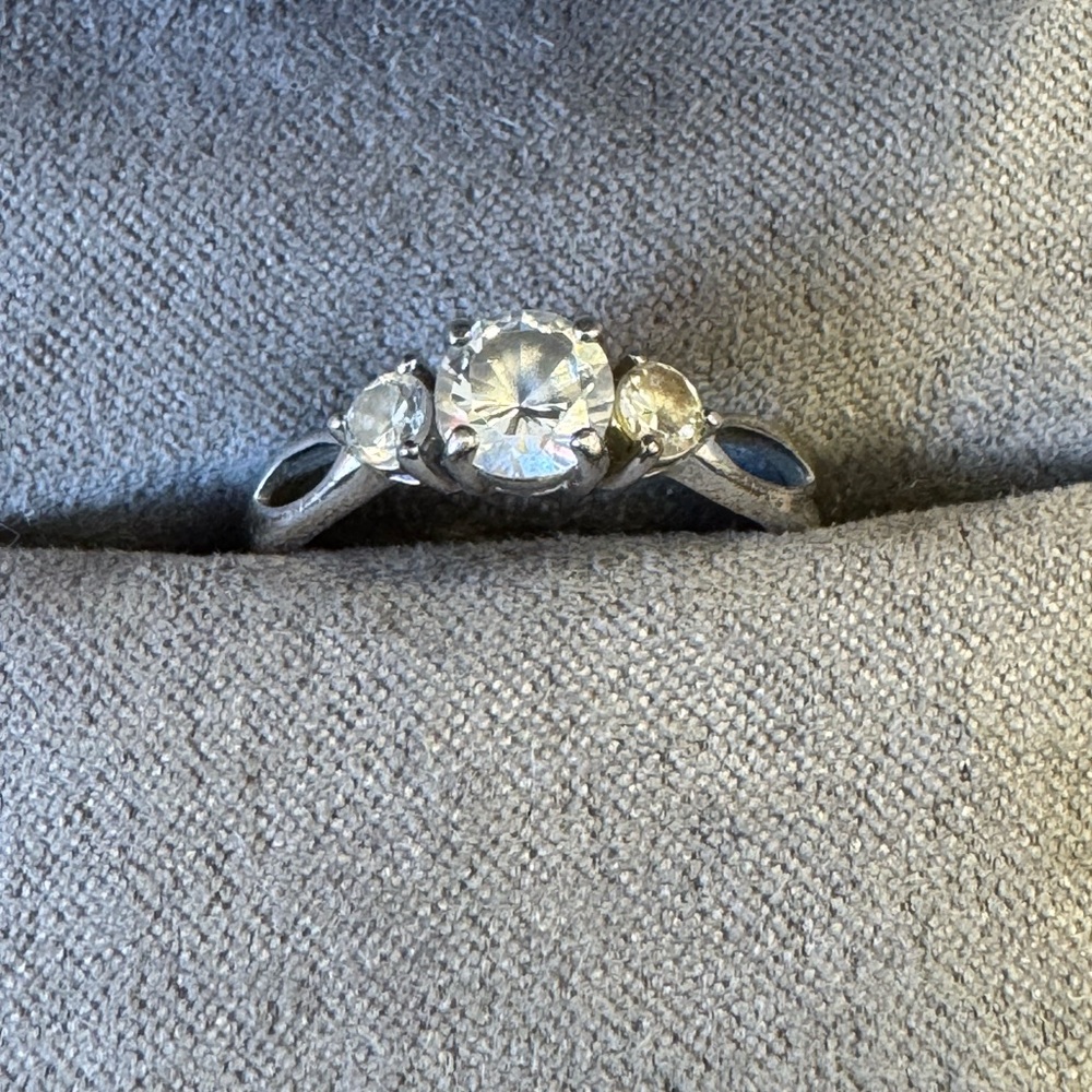 Ross-Simons Silver and Cubic Zirconia Trio Ring - Picture 3 of 5